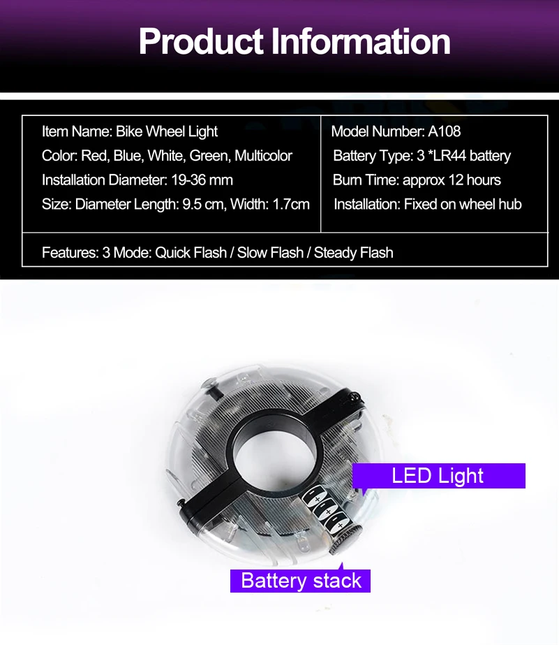 Фонари головного света для велосипедных колес светодиодсветодиодный яркие