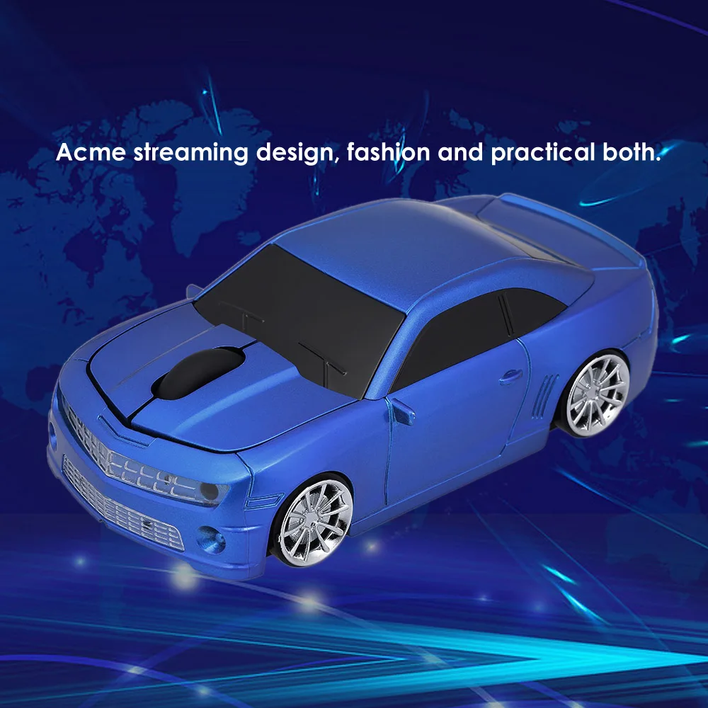 KuWFi 2,4G, Беспроводная USB компьютерная мышь, автомобильная мышь, форма автомобиля, 1000 dpi, светодиодный светильник, приемник для ПК, ноутбука, настольного компьютера, ноутбука MacBook