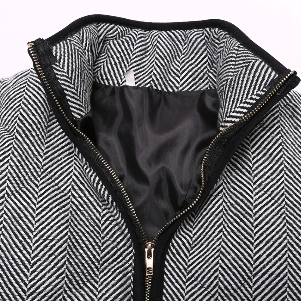 Повседневная Женщины Без Рукавов Открыть Стежка Полосой Стенд Воротник На