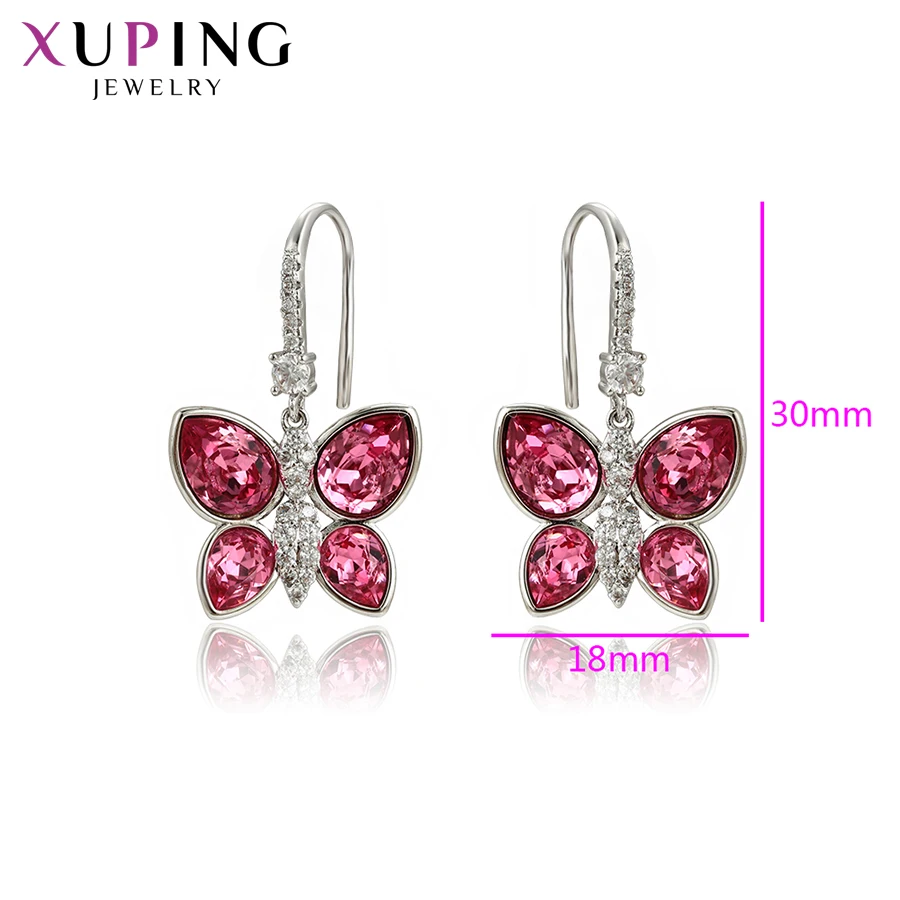 Xuping элегантные серьги в форме бабочки классические кристаллы от Swarovski цвет шарм