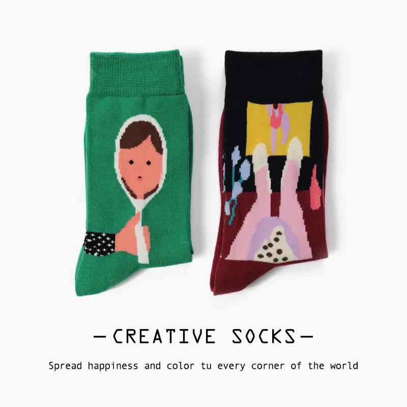 SP & CITY/хит продаж женские Носки с рисунком из мультфильма Ins Style хлопковые забавные