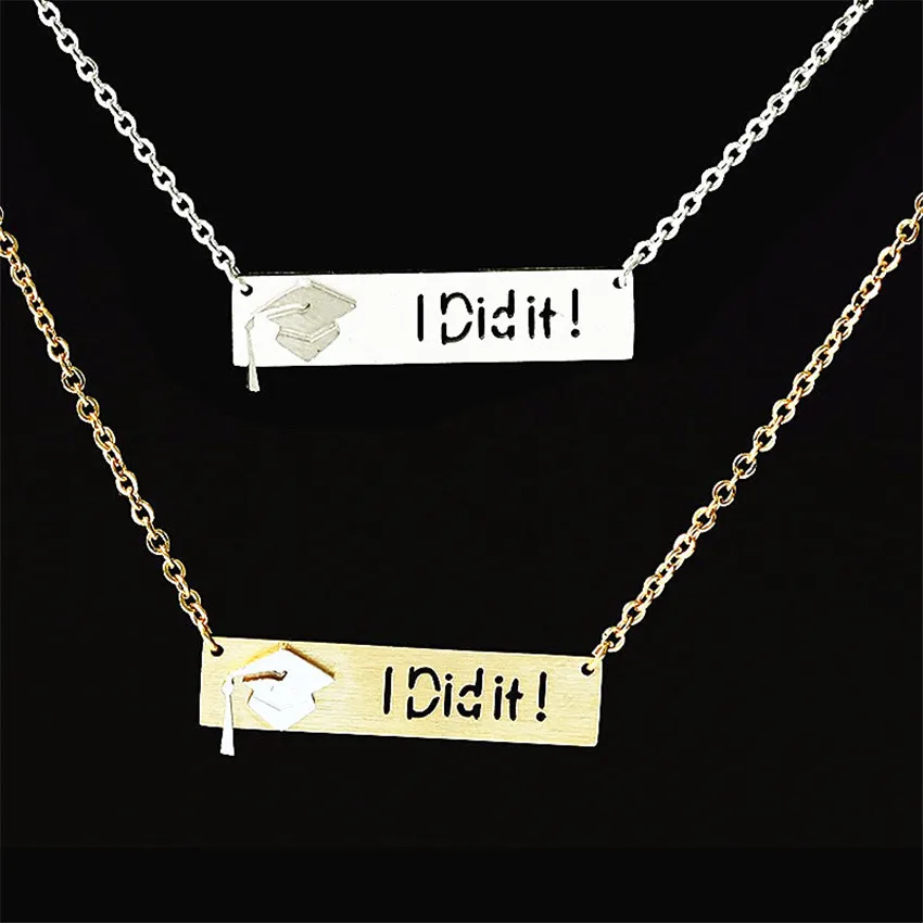 Великолепное ювелирное ожерелье из нержавеющей стали со стержнем и гравировкой