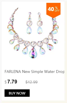 FARLENA покрытые серебром, изысканные лозы, корона, ожерелье, серьги, набор для невесты, Модный с кристаллами, со стразами, свадебные ювелирные наборы