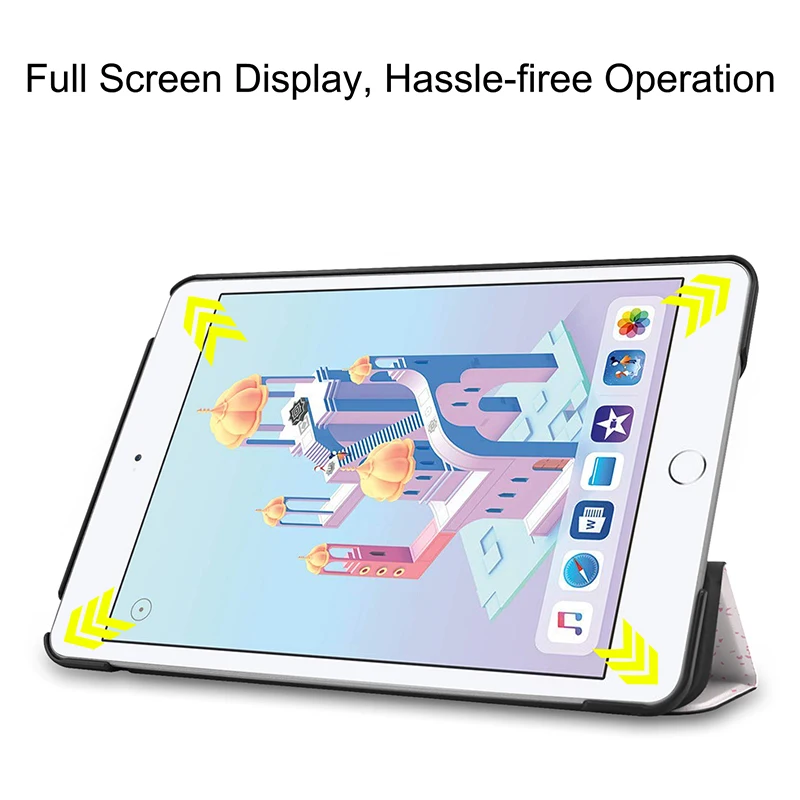 Раскрашенный флип чехол Folio из искусственной кожи для Apple iPad Mini 4 5(2019) умный