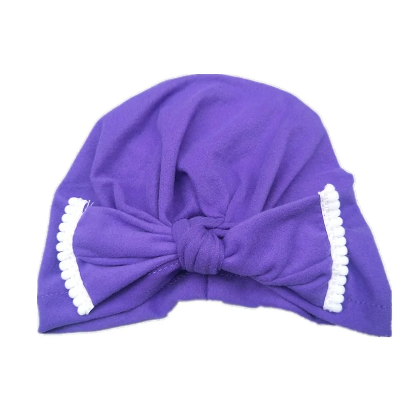 Детская шапочка-тюрбан эластичная шапка с бантом для младенцев мягкая детская