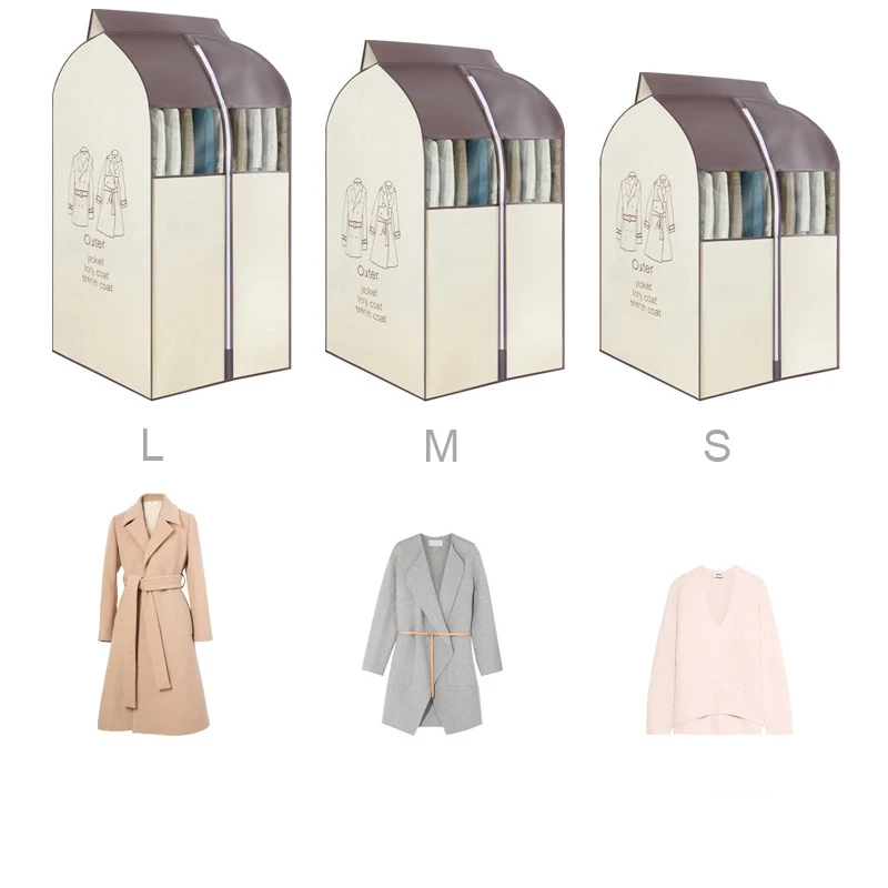 Объемный чехол для одежды на молнии стереоскопический водонепроницаемый