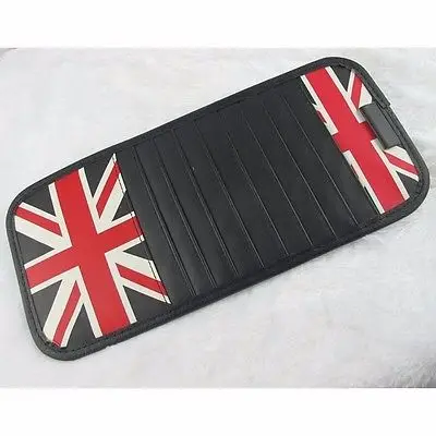 

Union Jack Car Sun Visor CD Storage Bag Decoration PU Cover For Mini Cooper