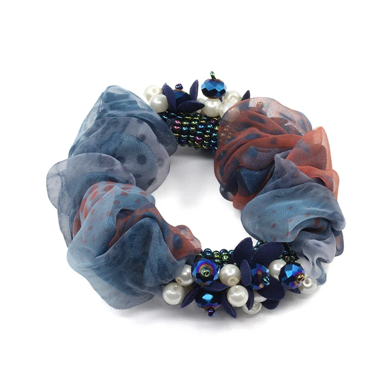 1 шт. ручной работы с цветочным принтом повязка для волос супер эластичные