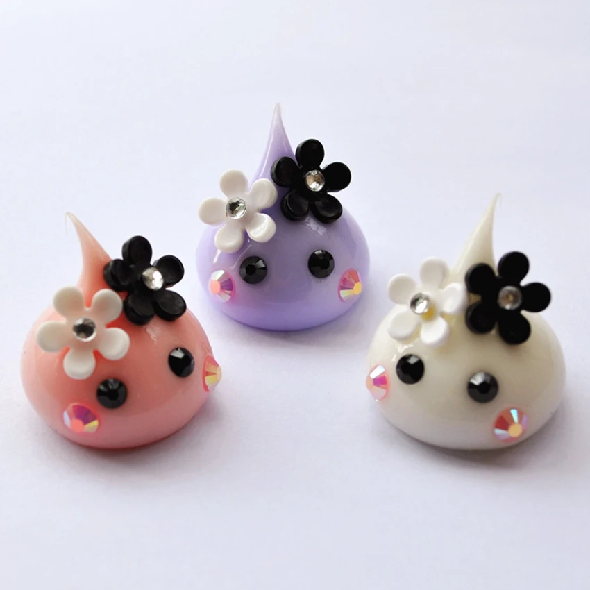 

FOR DIY Home Decoration 4pcs(It Is Soft) 25mm Kawaii Silicone Animal With No Hooks On It
