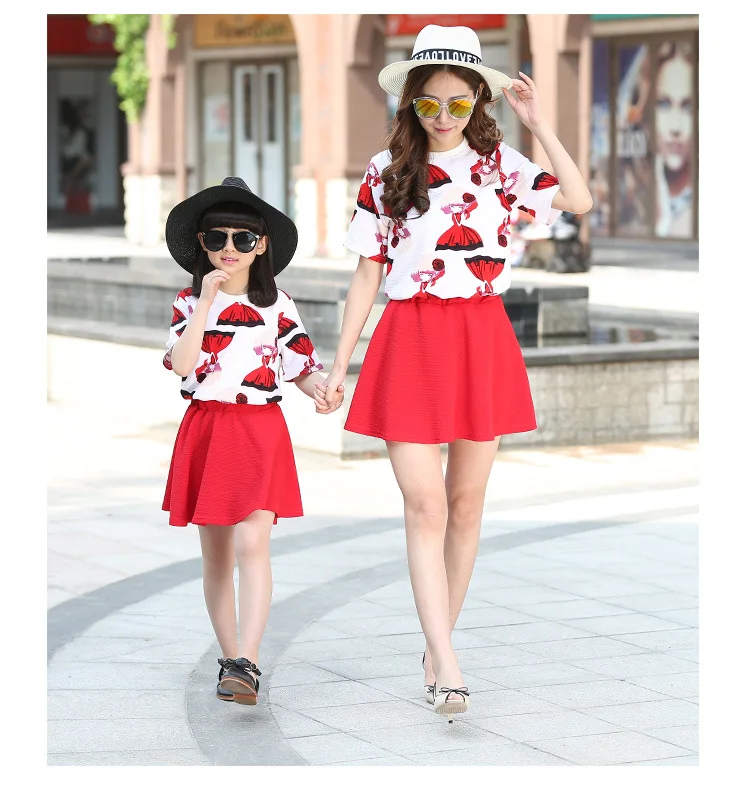 Семья соответствующие наряды лето мать дочь clothing sets 2017 семья посмотрите половина