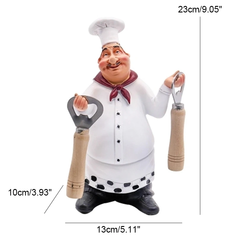 

European Fashion Creative Retro Resin Chef Features Small Ornaments Restaurant Bar Cafe Home Decorations