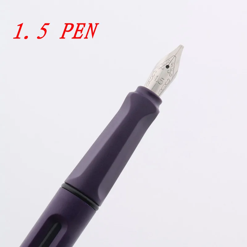 1.5 pen Медная ручка матовый фиолетовый 878 пластик прозрачный Готический параллельный художественный корпус Плоский Наконечник виниловая каллиграфия авторучка - Цвет: 1.5 pen