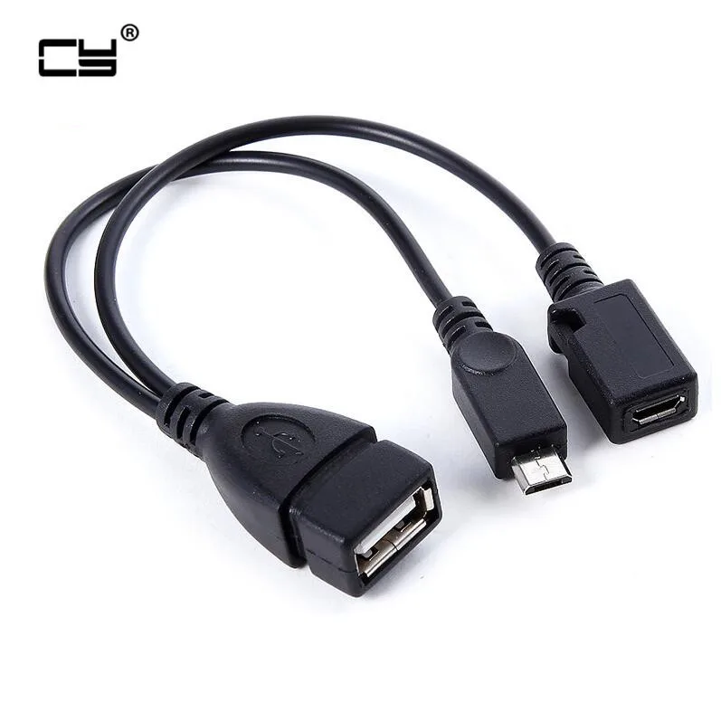 

1 в 2 OTG Micro USB хост Мощность Y Разветвитель USB адаптер для Mirco 5-контактный штекер Женский кабель черный для Xiaomi REDMI NOTE 4 Sony MEIZU