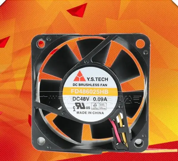 Оригинал аутентичный. 3-проводной охлаждающий вентилятор FD486025HB 6cm6025 48V0.09A 60*60*25 мм