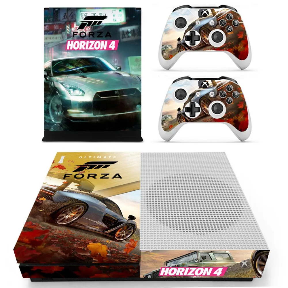 Наклейки для консоли XBOX One S с двумя беспроводными контроллерами|Наклейки| |