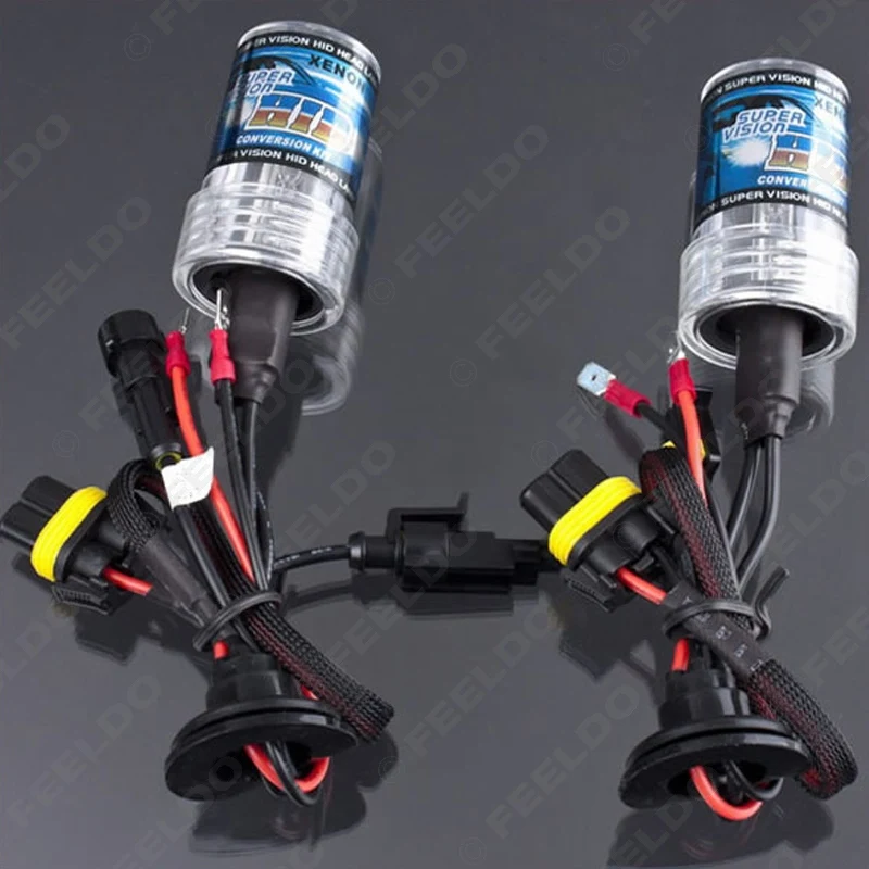 

FEELDO 1Pair 35W AC HID Bi-Xenon 9004/9007 Hi/Lo Beam HID Replacement HID Bulbs 4300K-12000K