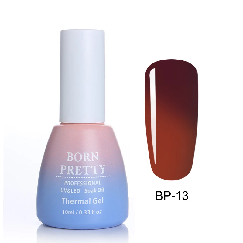 BP-13 BORN PRETTY, 10 мл, блестящий термальный гель для ногтей, меняющий цвет, яркий, замачиваемый, УФ светодиодный Гель-лак для маникюра, Гель-лак - Цвет: BP-13