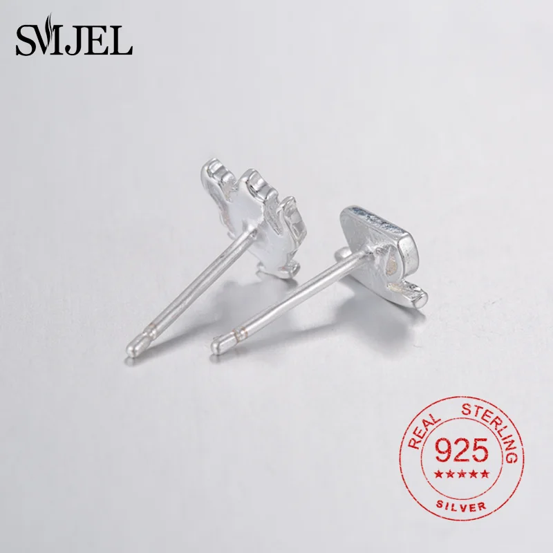 Женские винтажные серьги гвоздики SMJEL подарочные миниатюрные из стерлингового