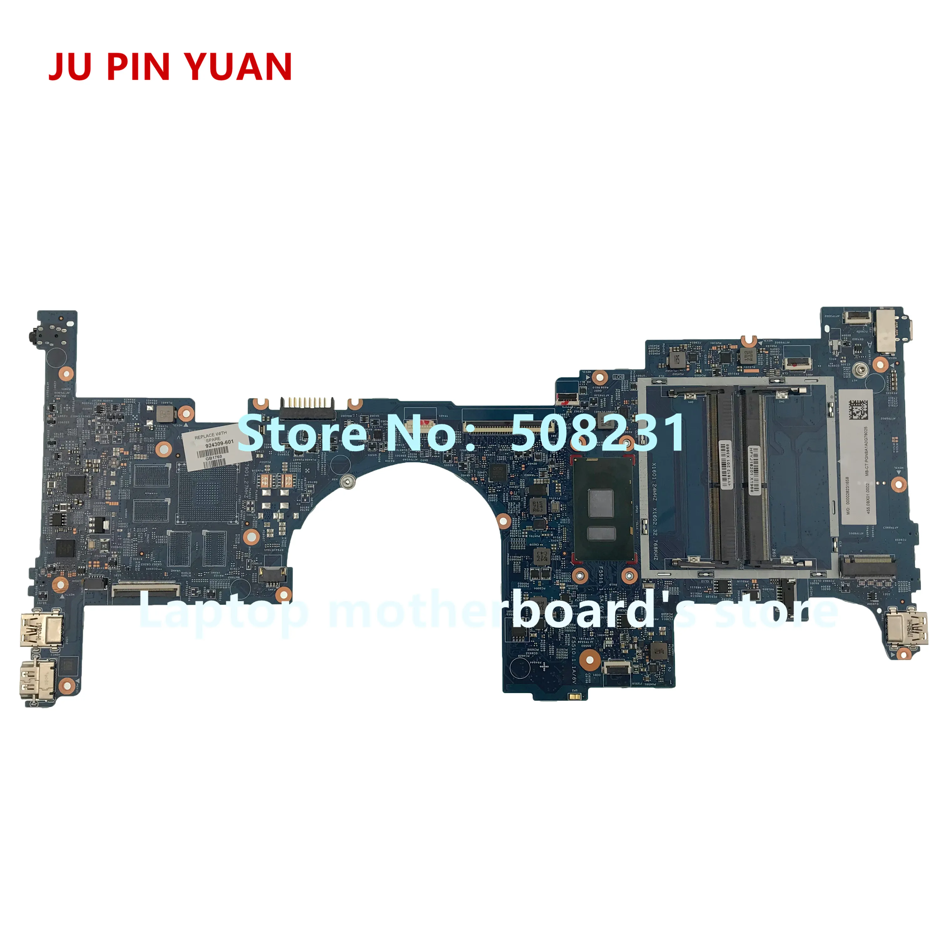 JU PIN YUAN 925525-601 0P2 DA00P2MB6D0 Laptop motherboard For HP 240 G6 Laptop 14-BW Notebook PC E2-9000 fully Tested