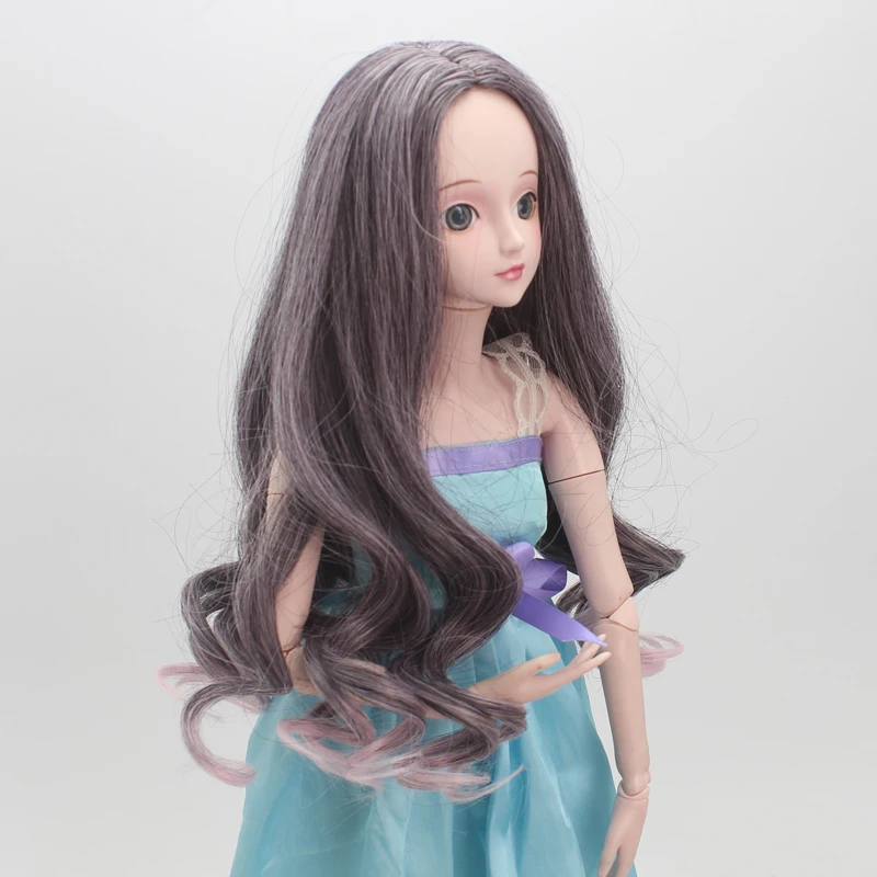 

High Temperature Fiber Beautiful Medium Long Curly Middle Parting Hair Wig for 1/3 BJD SD Doll Accessories On Sale In MUZIWIG