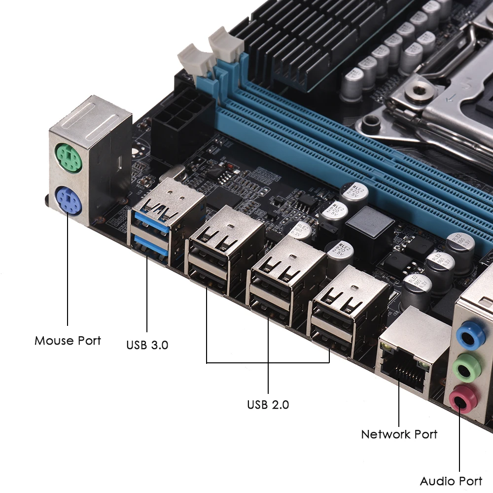 Материнская плата для компьютера E5 2.4F материнская с разъемом LGA 2011 DDR3 DMI2.0 64 Гб 79/c60x