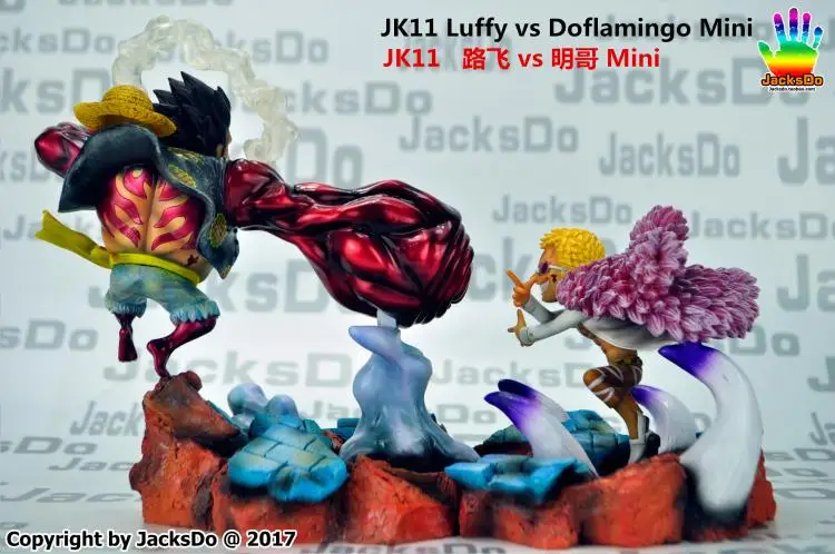 Модельные вентиляторы в наличии jacksdo One Piece 19 см mini SD Monkey D. Luffy VS Donquixote Doflamingo gk