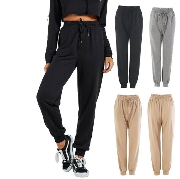 Женские брюки с эластичным поясом повседневные Слаксы для тренировок уличные