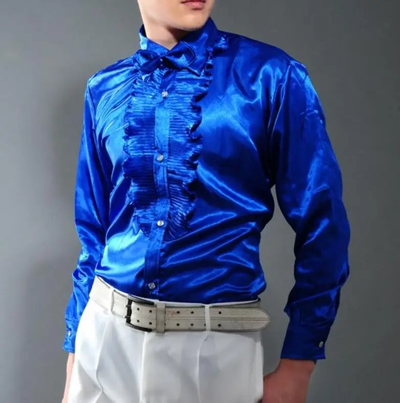 

M--4XL, популярная Весенняя Мужская одежда, новая модная блестящая рубашка со стразами, 2019
