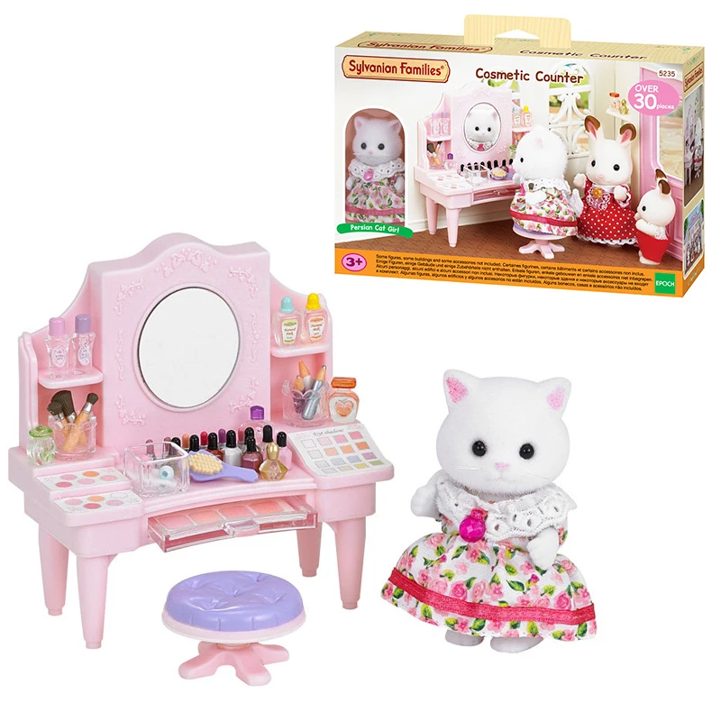 Sylvanian семейный косметический набор модный кукольный домик с мехом животных