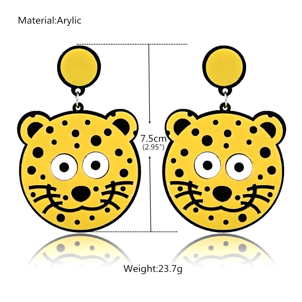 Creative design Stud Earings Fashion Jewelry Cute yellow tiger shape Trendy Women Earrings Gifts Wholesale |