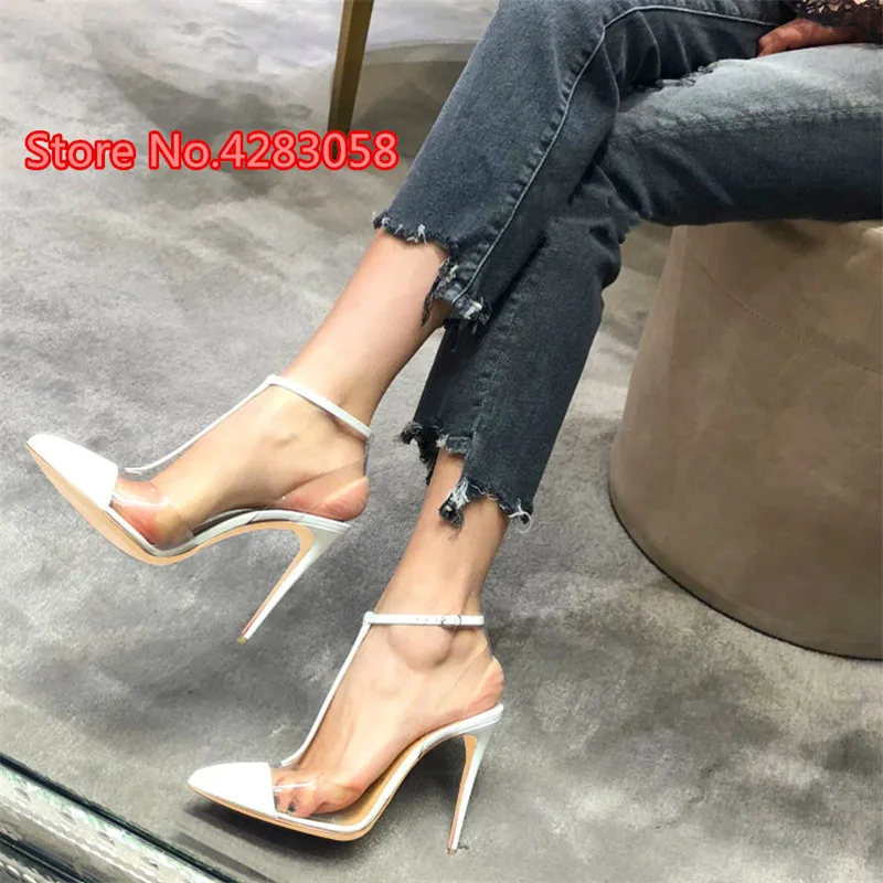 

Free shipping fashion women Pumps white patent leather slingback point toe high heels ankle strappy sandals shoes 12cm 10cm 8cm