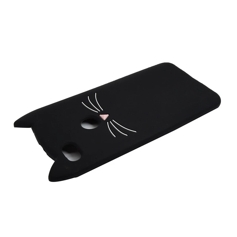 Чехол для Huawei P8 Lite 2017 5 2 дюйма милые 3D Черные кошачьи уши борода мягкий чехол