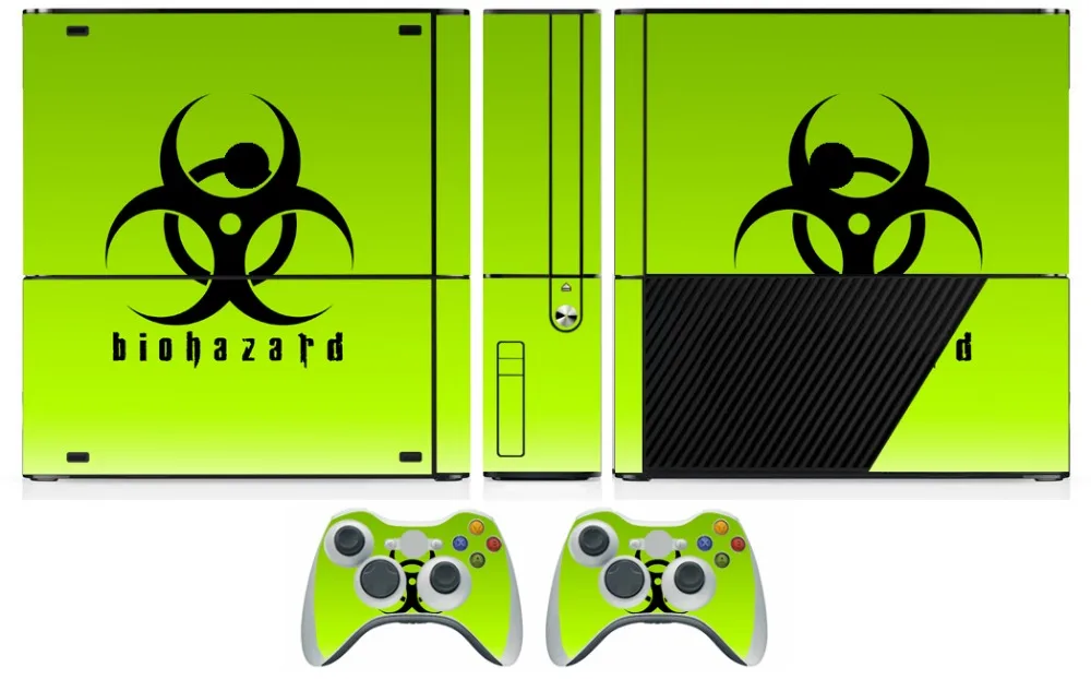 253 Виниловая наклейка для кожи Biohazard Защитная пленка Microsoft Xbox 360 E и 2 контроллеров