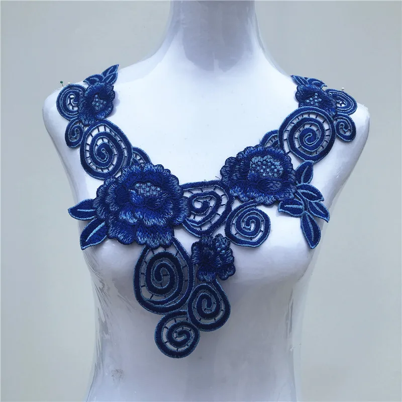 1 шт. цветная Венецианская кружевная ткань аппликация для платья мотив блузка