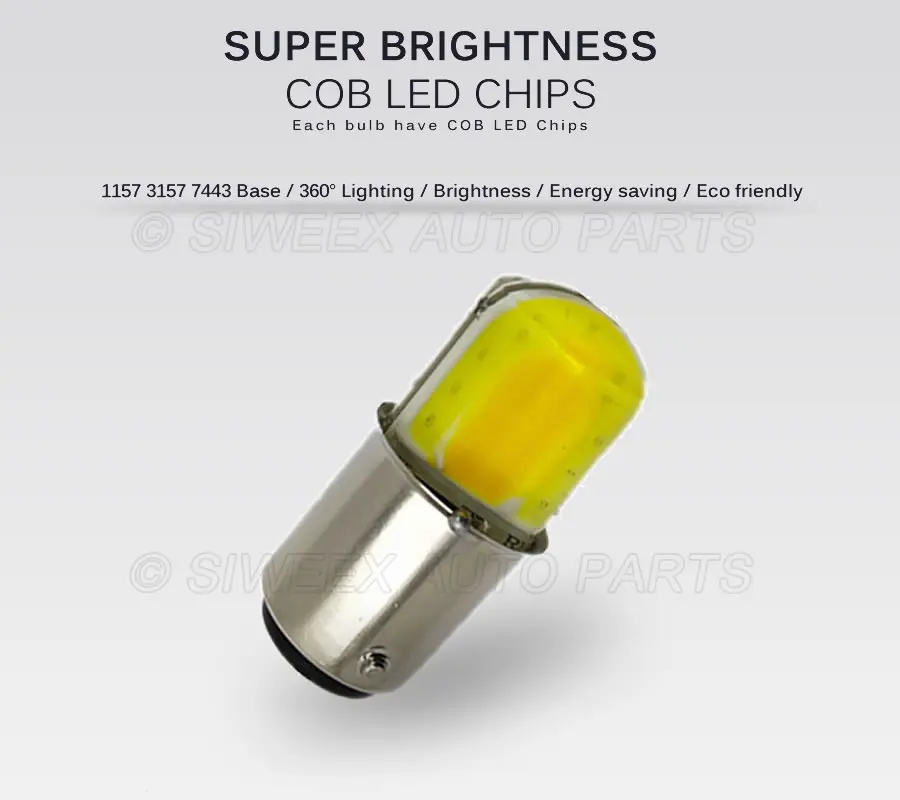 1 шт. BAY15D 1157 3157 7443 Новые тормозные светильник светодиодный указатель поворота COB