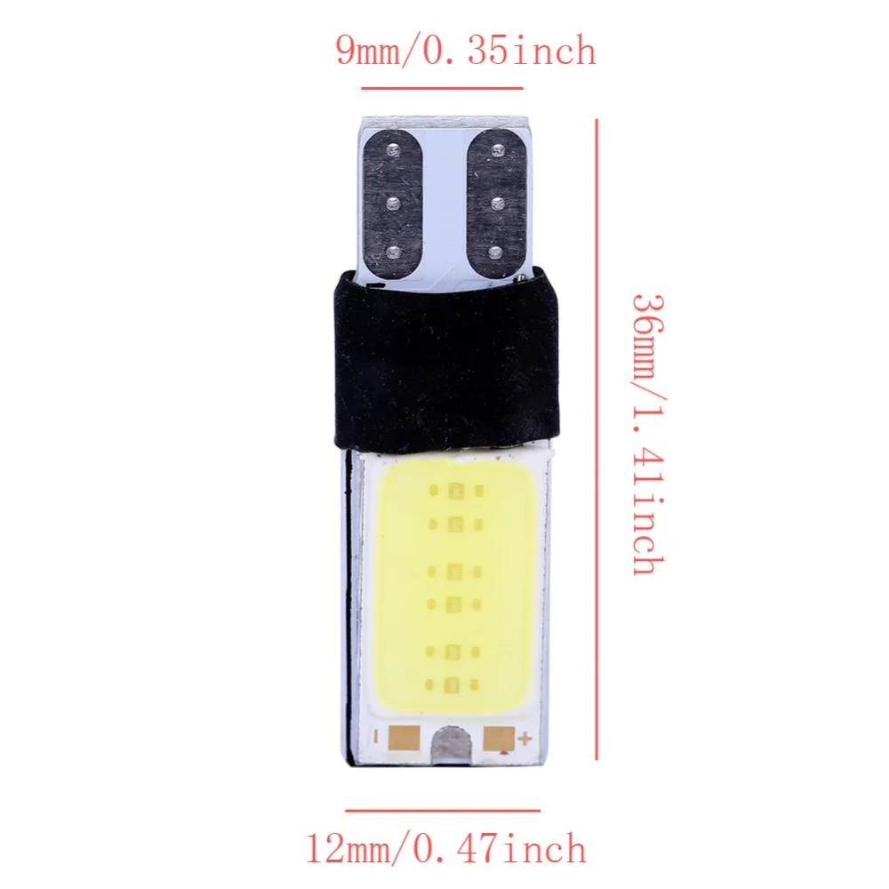 10 шт./лот T10 W5W LED COB автомобильный светодиод 5W5 12v T Белый Автомобильный свет