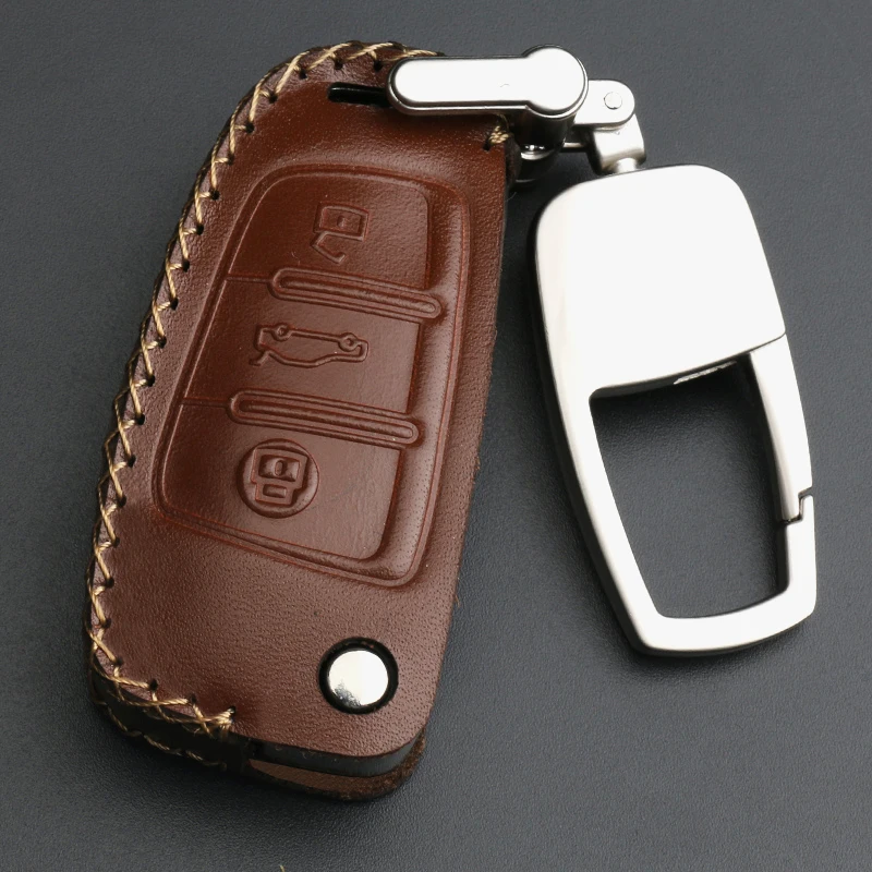 Новинка 2017 Стайлинг автомобиля ключ чехол держатель кожа + металлический сплав