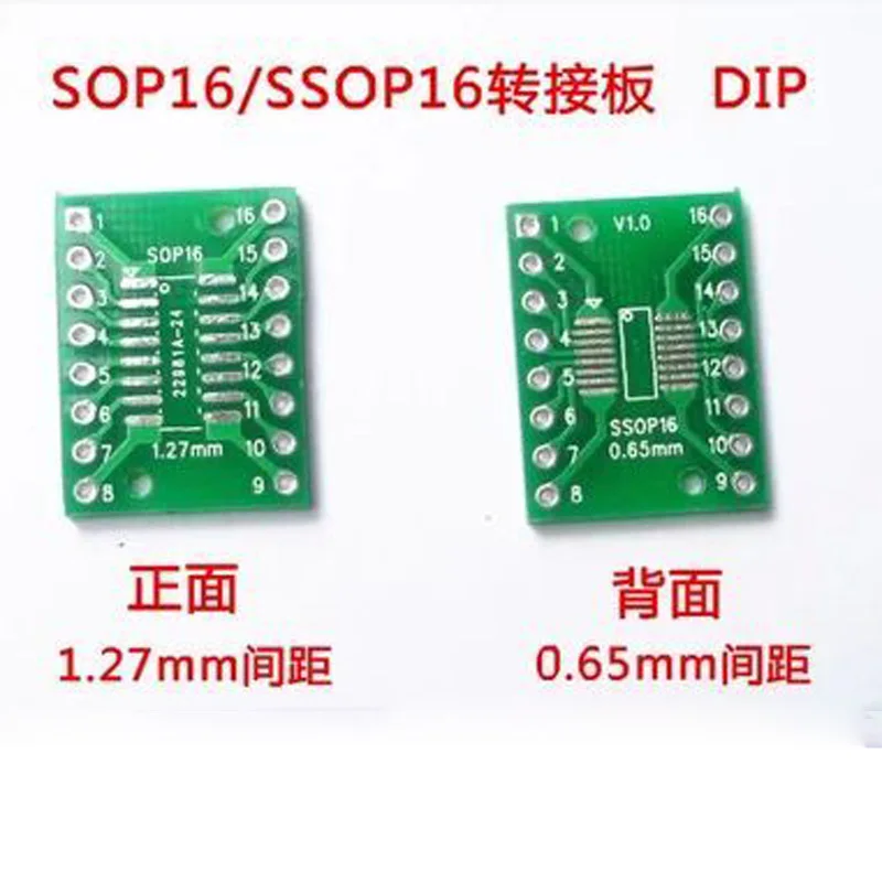 

SOP16 SSOP16 TSSOP16 Patch to DIP DIP 0.65/1.27mm Adapter Plate