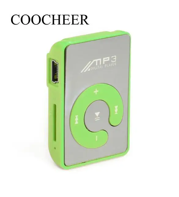Слот мини зеркало клип Mp3 Mp4 спортивный музыкальный плеер с tf-картой USB поддержка