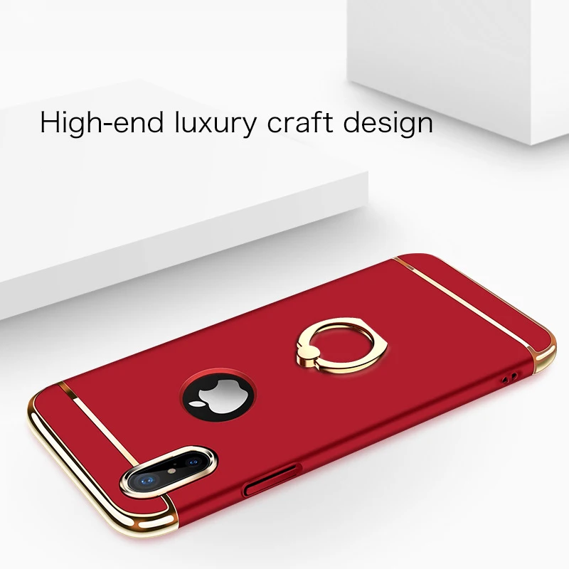 Three-piece splicing mobile copy capinha coque cover case For iPhone XS Xr PC hard shell Max 7 8 Plus F12 |