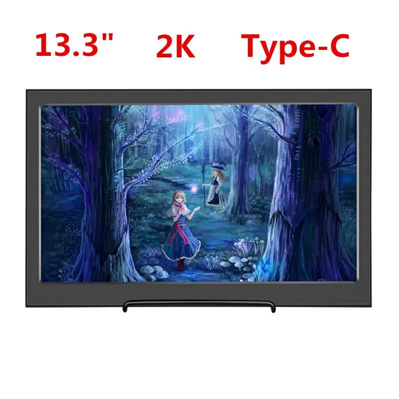 13," портативный компьютерный монитор 2K HD 2560x1440 ips PS3 PS4 Xbox360 type-C USB-C Mini HDMI дисплей монитор для Raspberry Pi 3B 2