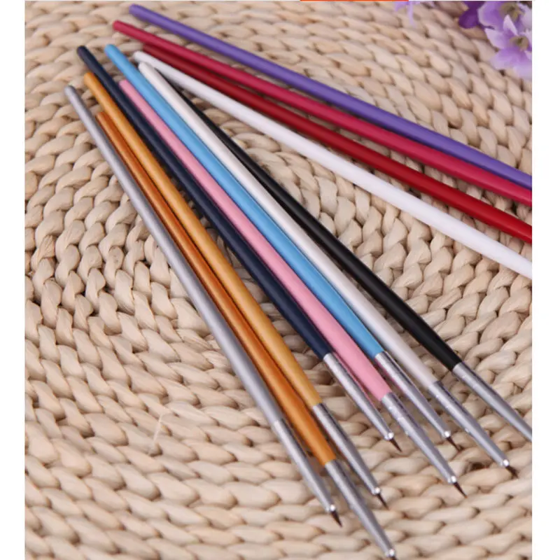 Colorful 12pcs Nail Art Brush Tiny Acrylic Tips Liner Painting Drawing Pen Tools | Красота и здоровье