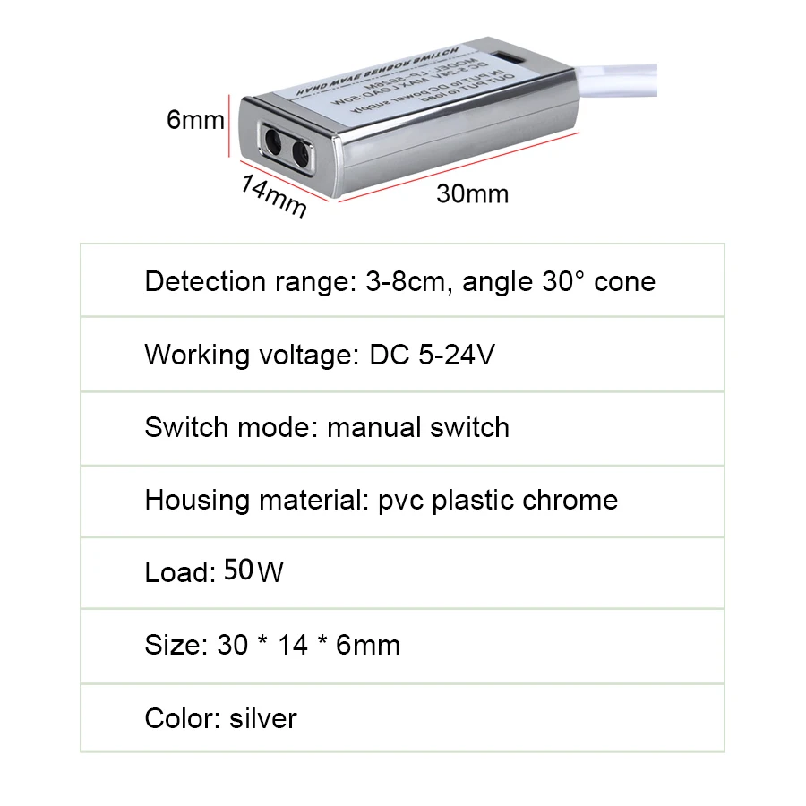 12 V/24 V ИК ручная развертка Сенсор переключатель детектор 5A ручной Wave Smart движения Сенсор светильник переключатель для Светодиодные ленты Шкаф Кабинет светильник