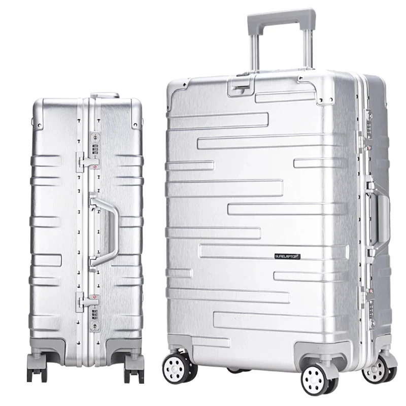 Aluminum frame Тренд, 24, 26 дюймов, багаж на колёсиках, алюминиевая рама, на колесиках, прочная дорожная сумка 20, 29, женская сумка для посадки, для переноски чемоданов, для багажника - Цвет: Aluminum frame