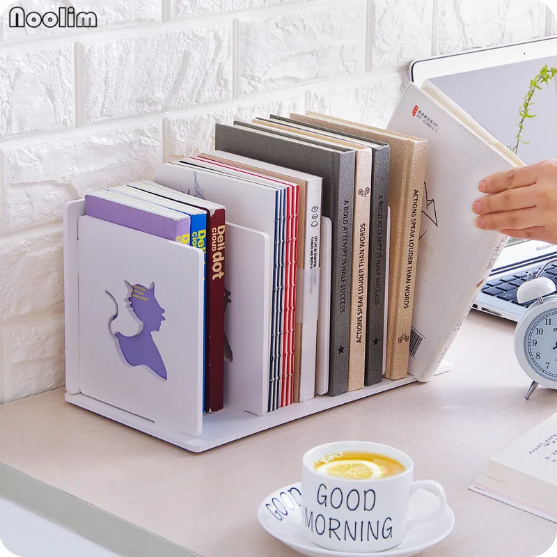 NOOLIM полый деревянный книжный стеллаж для офисных настольных документов стойка