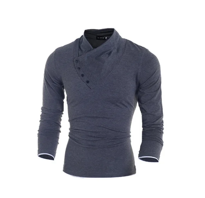 Весна-Осень 2019 Высококачественная брендовая модная мужская футболка облегающие