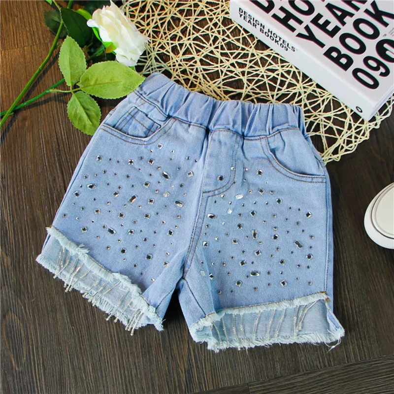 AiLe Rabbit/комплекты одежды для девочек Шифоновая блузка Джинсовые шорты 2 предмета