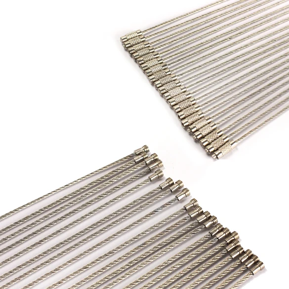 5 20 шт трос брелок для ключей Автомобильный провод из нержавеющей стали авто