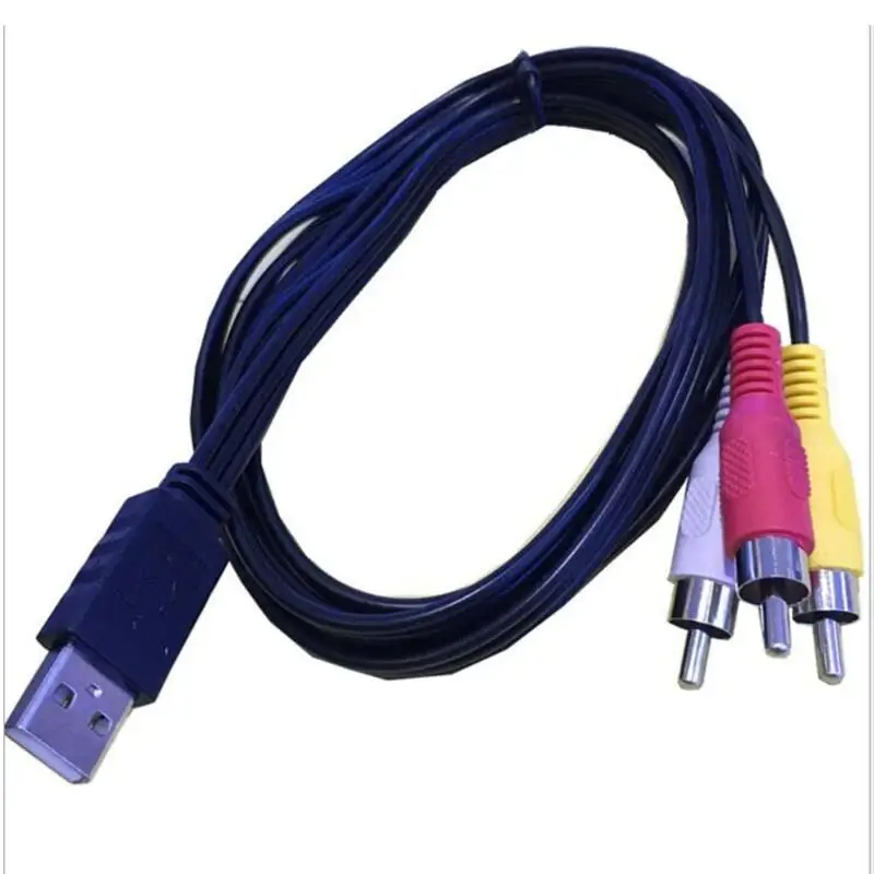 Кабель USB на RCA 1 5 м футов 2 0 3 RCA-кабеля переходник типа Папа-папа аудиоадаптер для