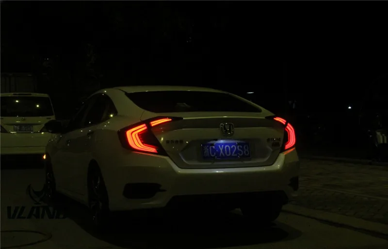 VLAND производитель для автомобиля задний фонарь Civic светодиодный 2014 2015 2016 с DRL +